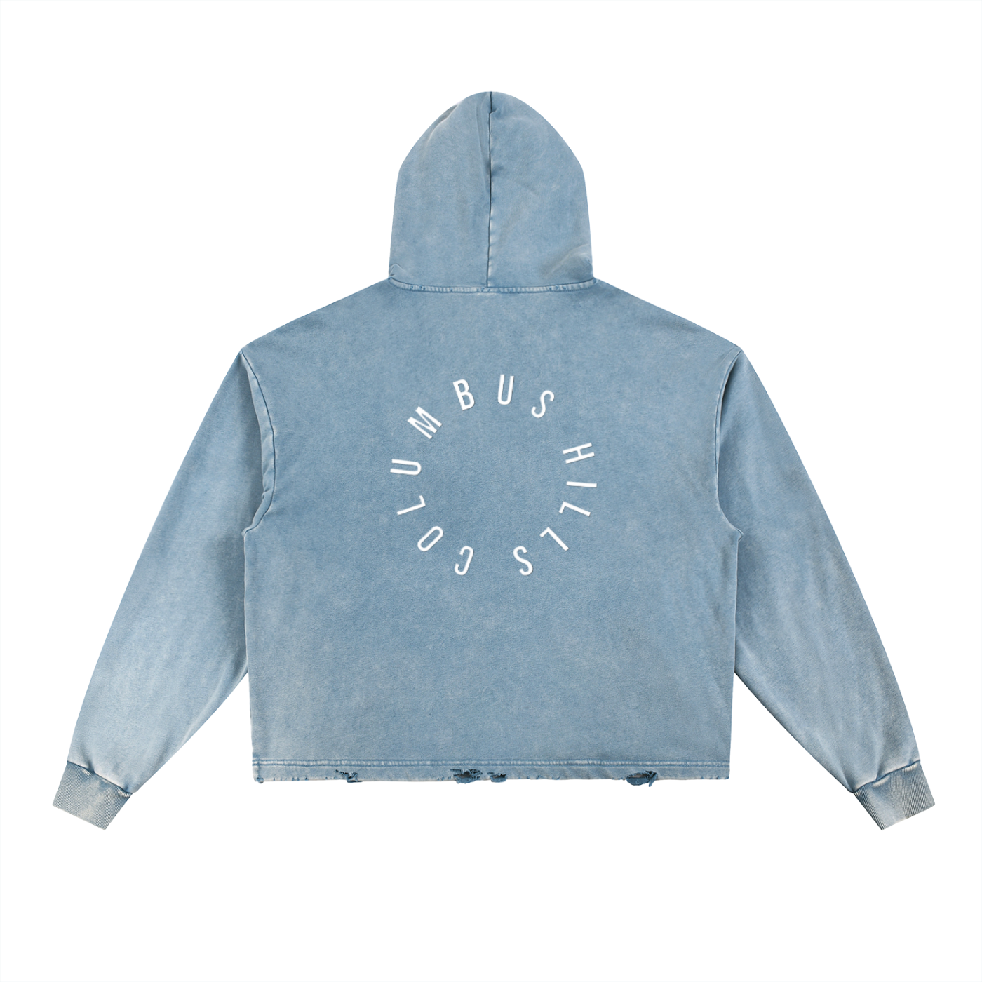 Too fly Vintage Washed Frayed-Hem Hoodie