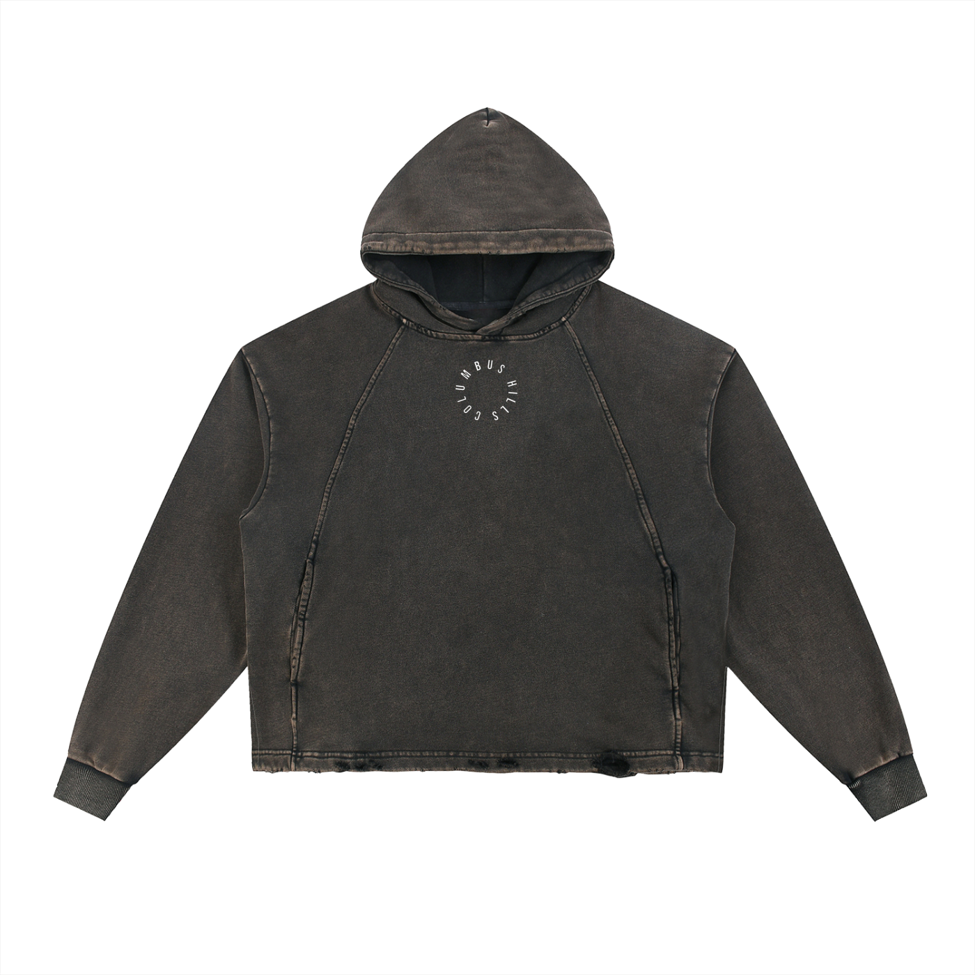 Too fly Vintage Washed Frayed-Hem Hoodie