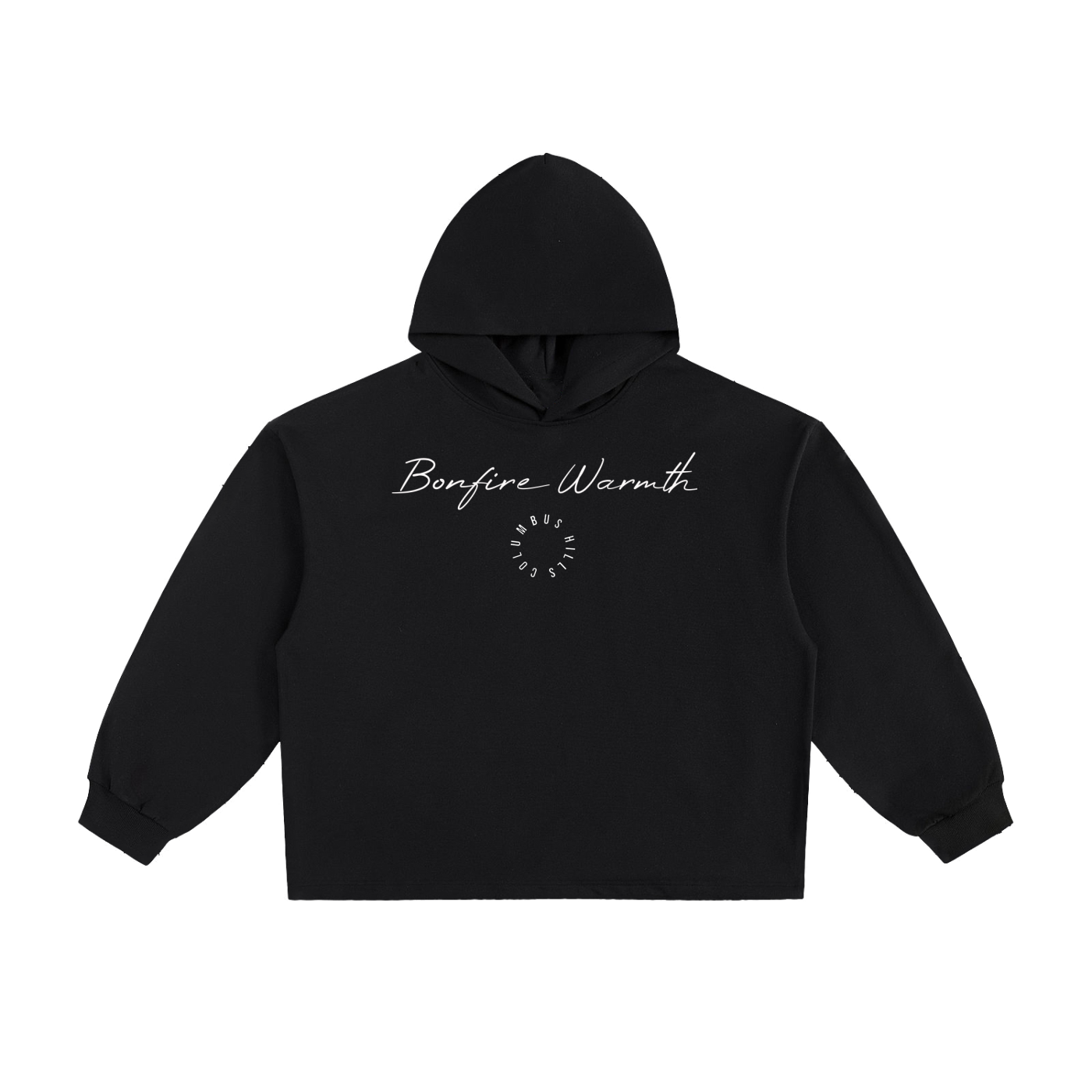 Bonfire Warmth Essential Heavyweight Oversized Drawstring Hem Hoodie