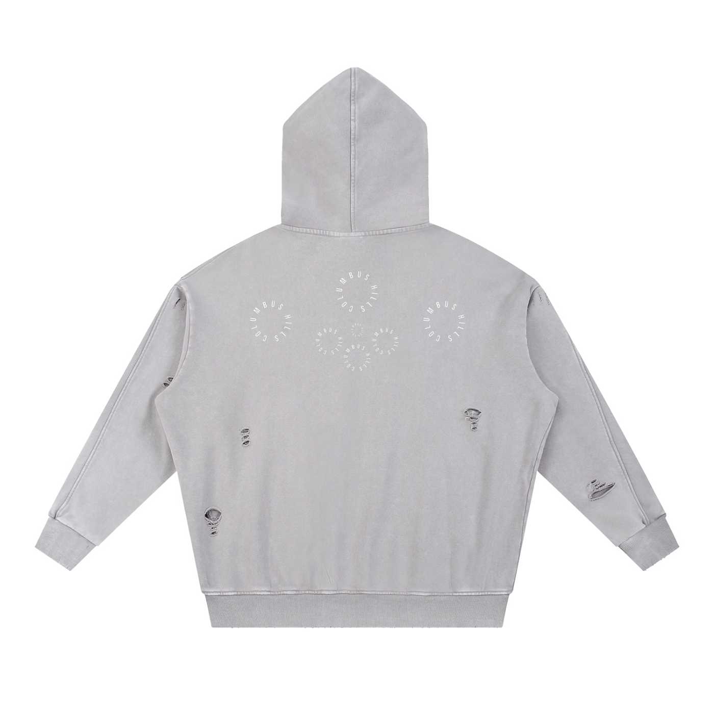 Sunfade Work Snow Washed Distressed Panel Pocket Hoodie